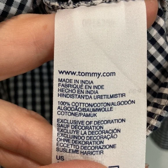 TOMMY Hilfiger Black Plaid  Button Down Shirt Large​​​ - Picture 13 of 13